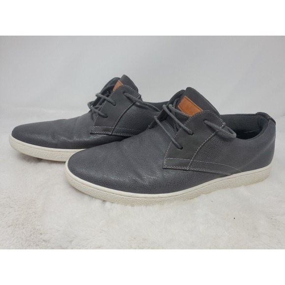 Steve Madden Men's Gray Ankle-High Leather Fashion Sneaker - 8.5 - Picture 3 of 5